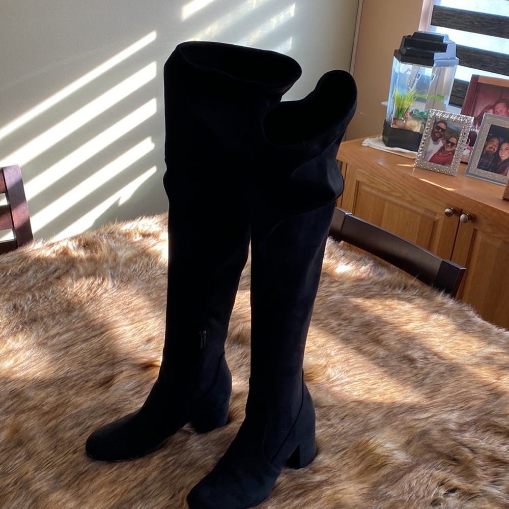 SAM EDELMAN VARONA BLACK STRETCH SUEDE